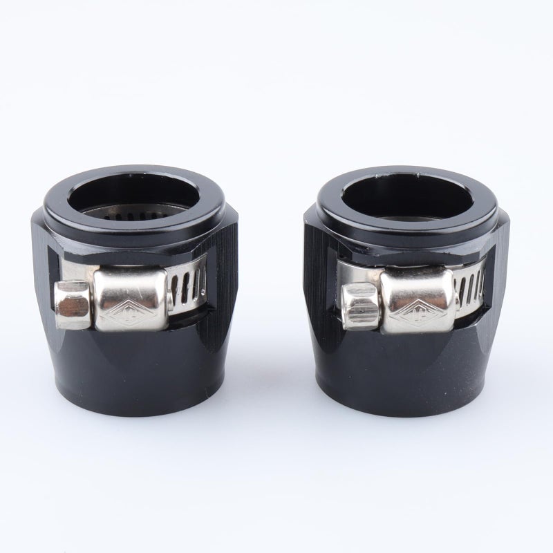 AC PERFORMANCE -12 AN Hex Hose Finisher Clamp Aluminium Black for Stainless Braided Hoses, Rubber Hoses end Finisher, Pack of 2 - Image 4
